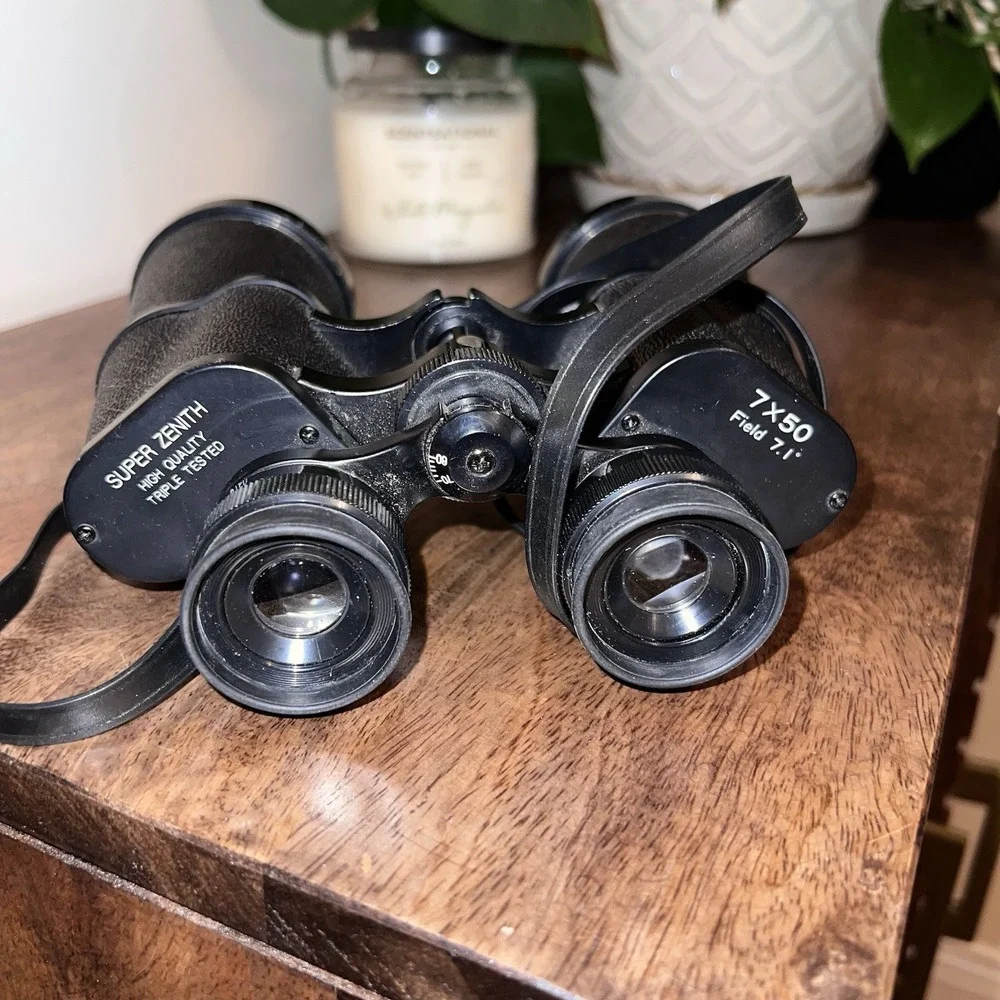 Vintage Super Zenith 7 x 50 mm field binoculars with strap & Lens Caps Field 7.1